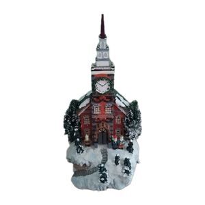 Fiber Optic Collections Etc Town Hall Christmas Village Holiday Decoration